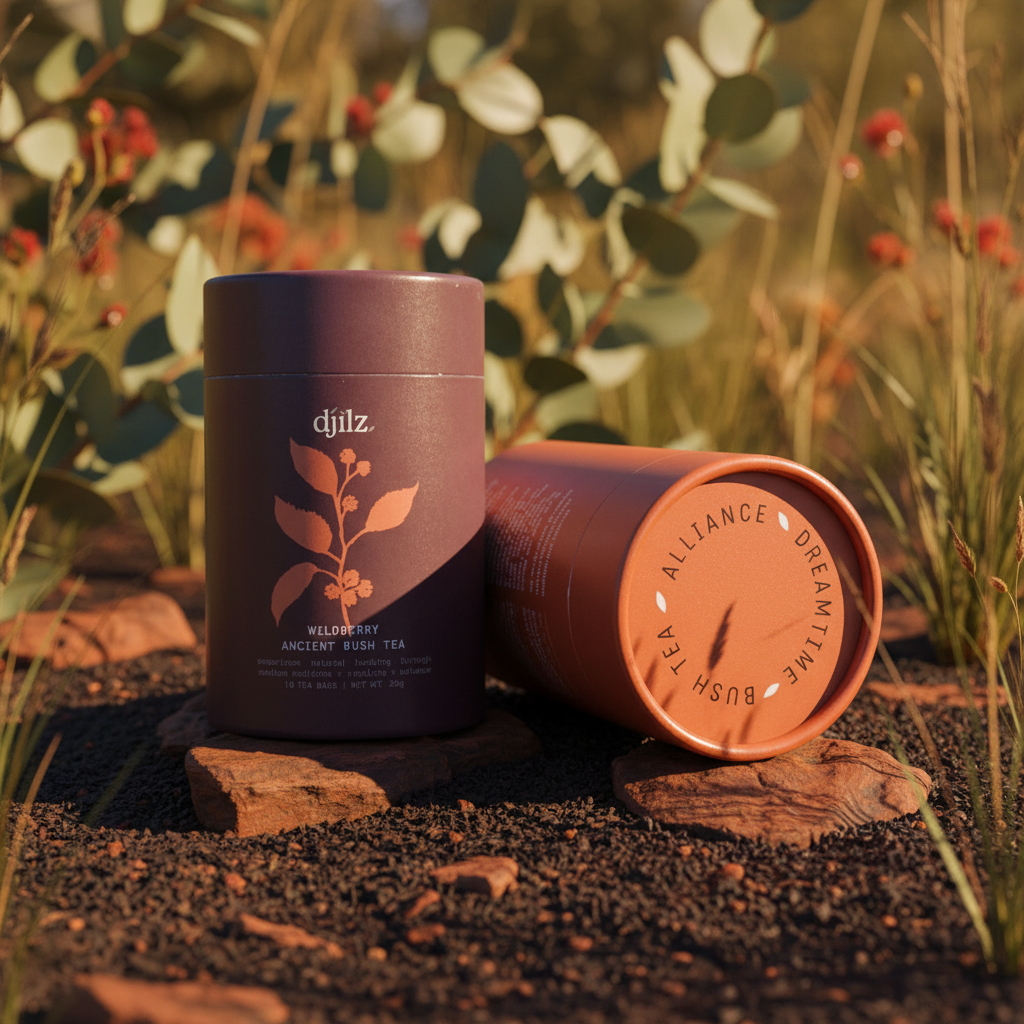 Djilz Ancient Bush Tea - WILDBERRIES in natural Australian bush setting
