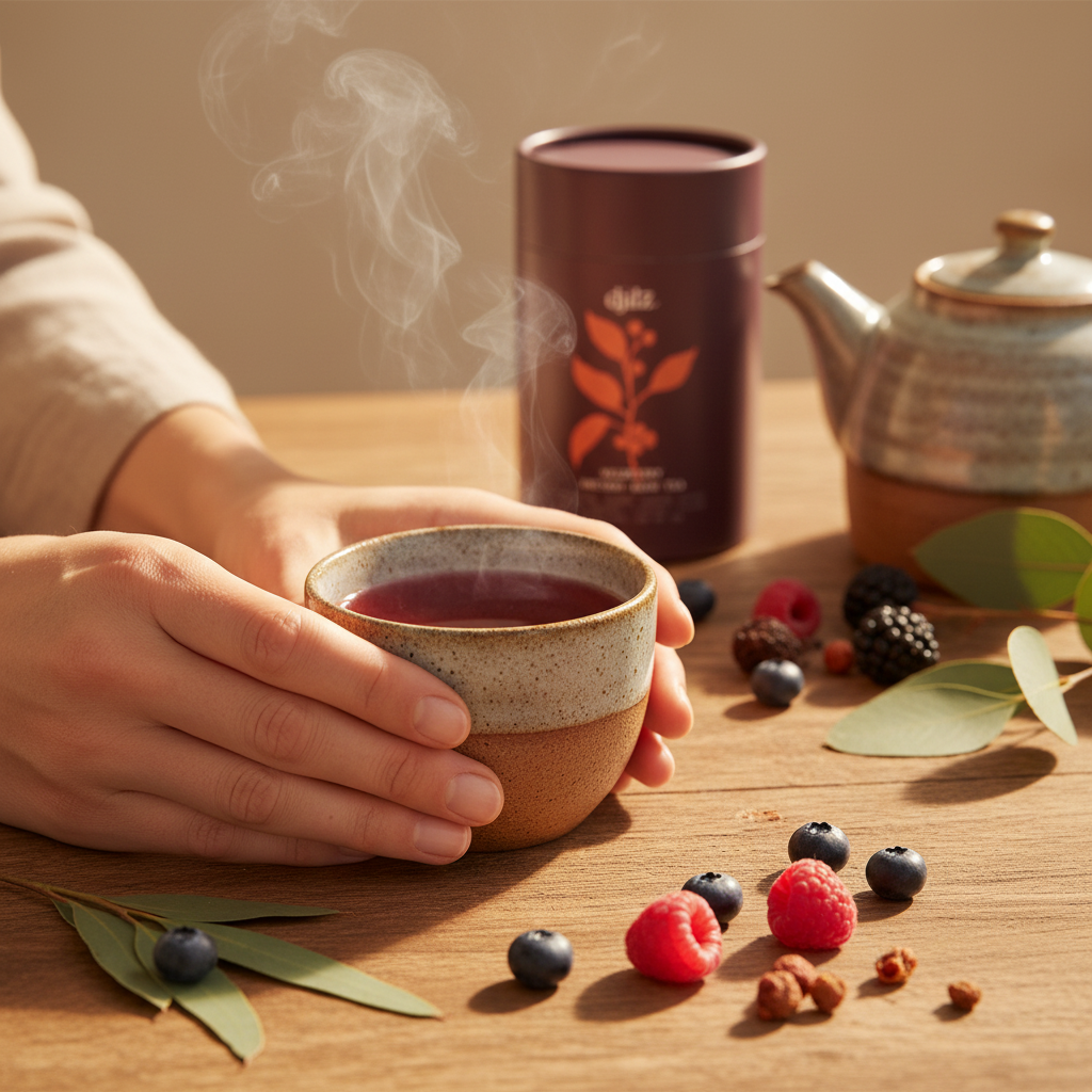 Djilz Ancient Bush Tea - WILDBERRIES tea drinking experience