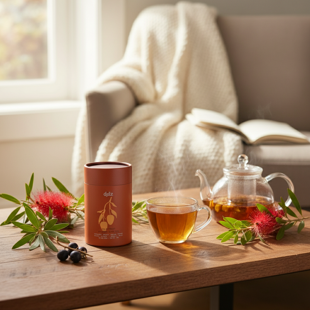 Djilz Ancient Bush Tea - WILDFRUITS relaxing lifestyle moment