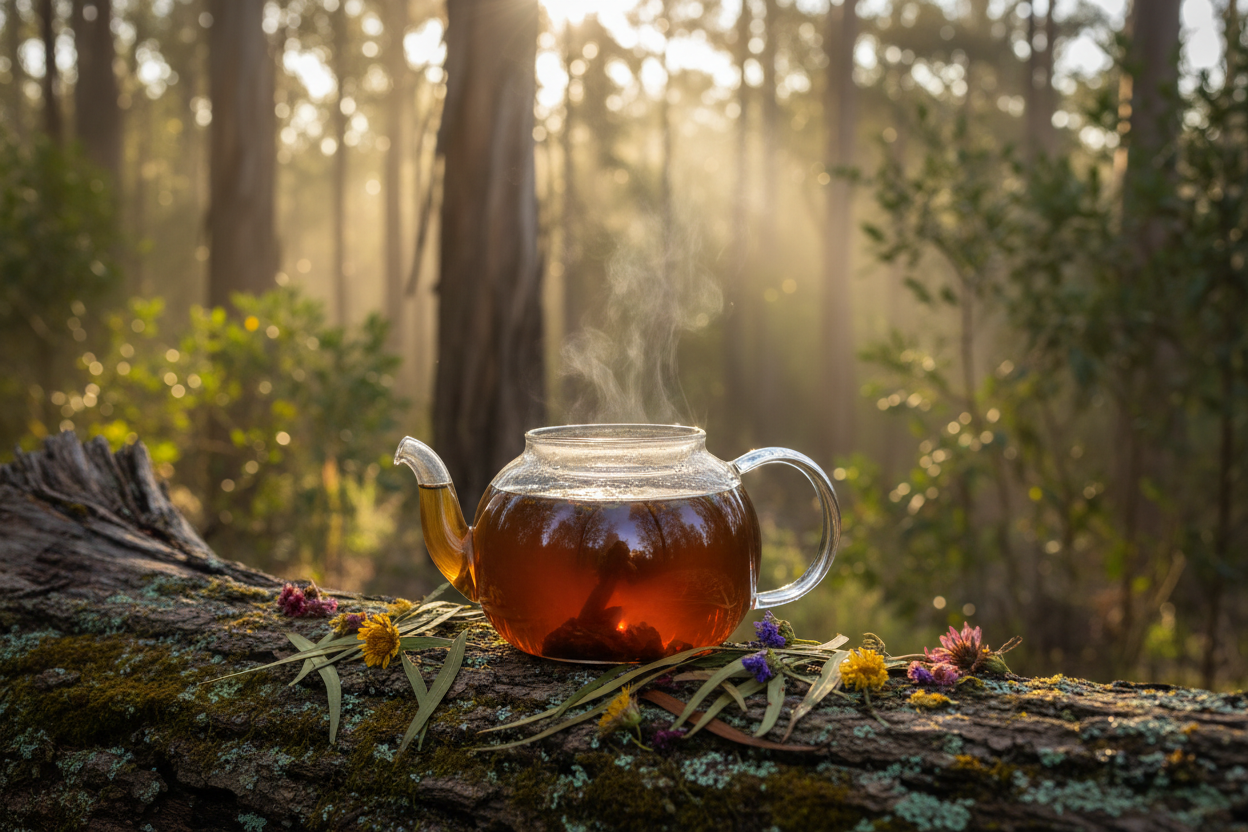 Tea Steeping in Australian Forest